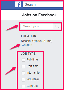 jobs on facebook