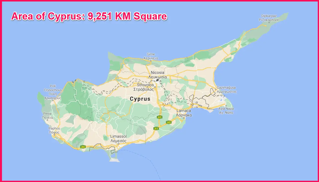 Area of Cyprus