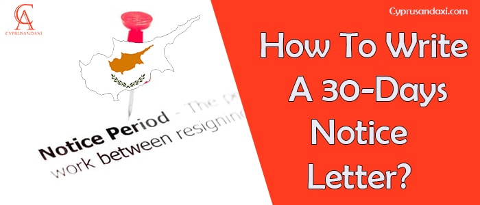 How to write a 30 days notice period letter