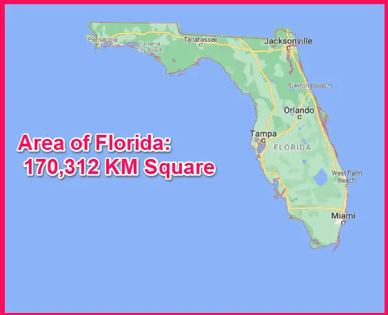 Area of Florida compared to Greece