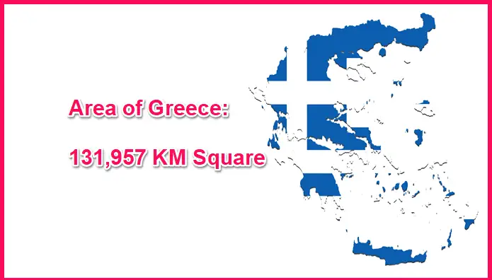 Area of Greece compared to Portugal
