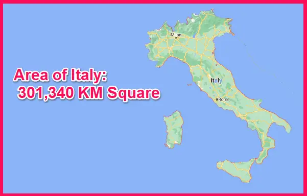 Area of Italy compared to Greece