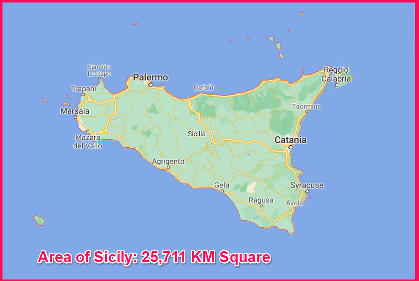 Area of Sicily