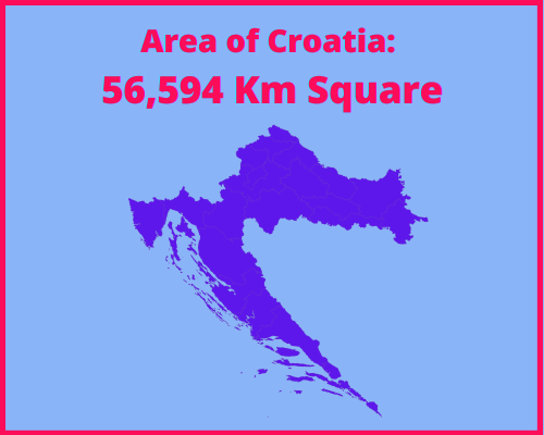 Area of Croatia compared to Poland