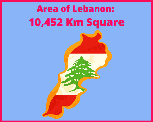 Area of Lebanon compared to Greece