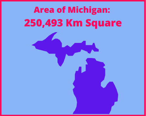 Area of Michigan compared to Poland
