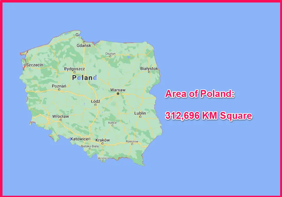 Area of Poland compared to Belarus