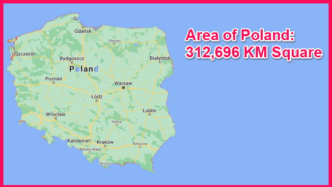 Area of Poland compared to Belgium