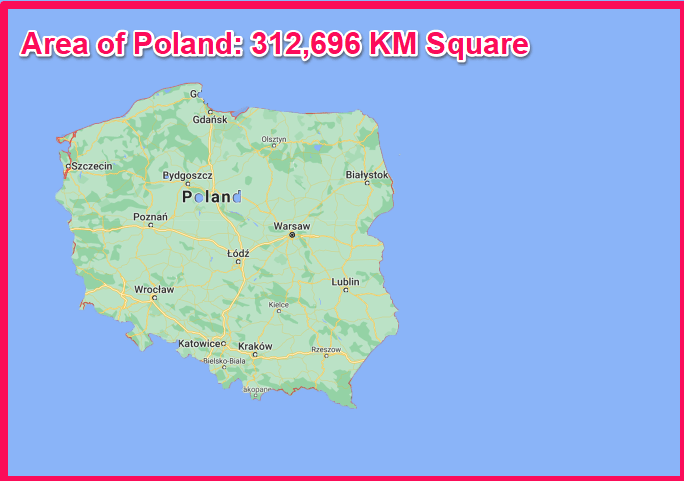 Area of Poland compared to Estonia