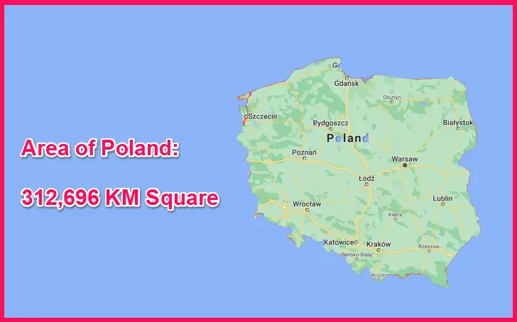 Area of Poland compared to Germany