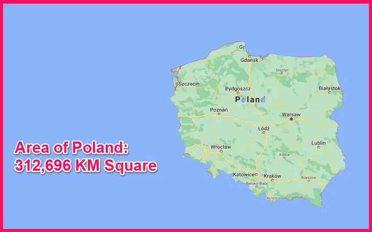 Area of Poland compared to India