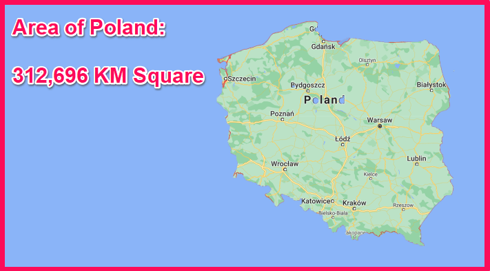 Area of Poland compared to Mexico