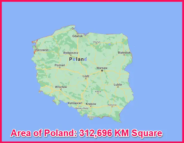 Area of Poland compared to Norway