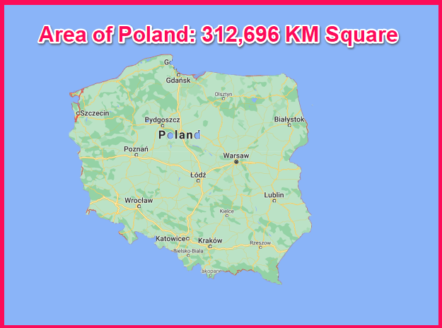 Area of Poland compared to Russia