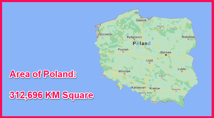 Area of Poland compared to South Korea