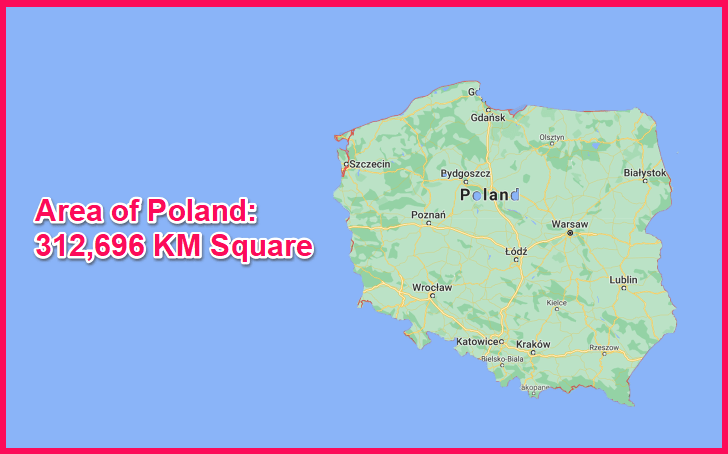 Area of Poland compared to Ukraine
