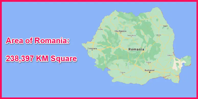 Area of Romania compared to Poland