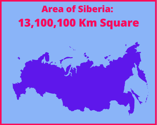 Area of Siberia compared to Greece