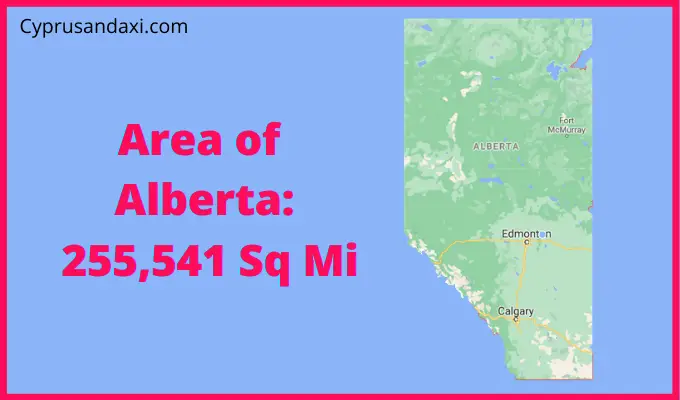 Area of Alberta compared to Texas