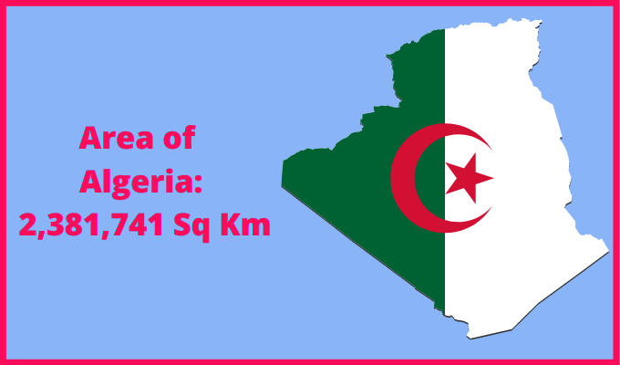 Area of Algeria compared to Texas