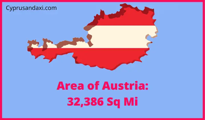 Area of Austria compared to Texas