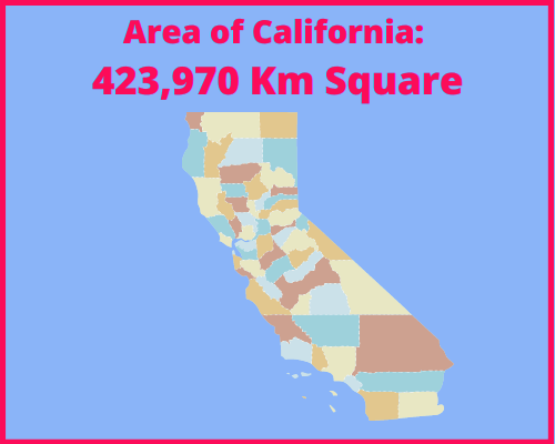 Area of California compared to Portugal