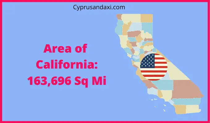 Area of California compared to Texas