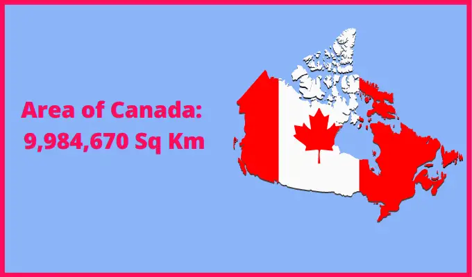 Area of Canada compared to Texas