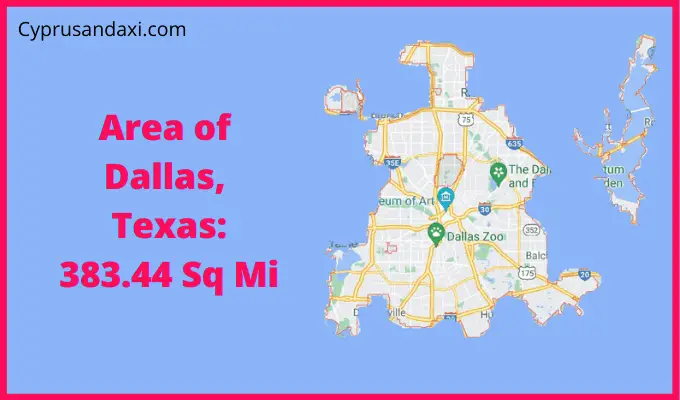 Area of Dallas Texas compared to Atlanta Georgia