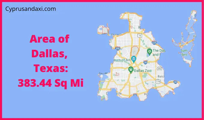 Area of Dallas Texas compared to Los Angeles
