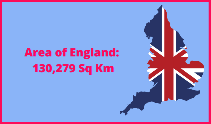 Area of England compared to the area of the United States of America