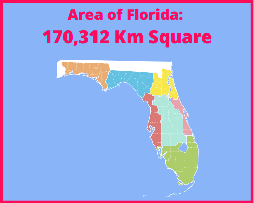 Area of Florida compared to Portugal