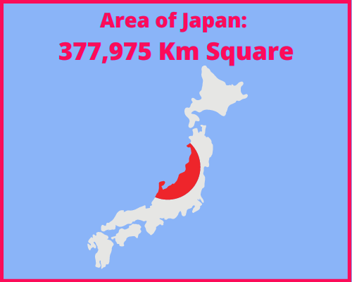 Area of Japan compared to Portugal