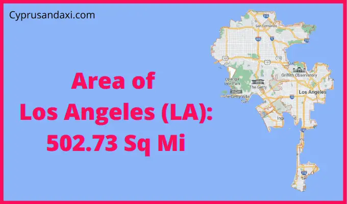 Area of Los Angeles compared to Dallas Texas