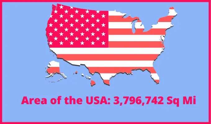 Area of the USA compared to Europe