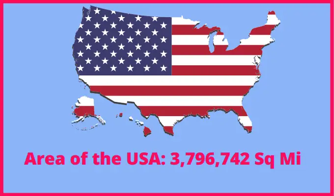 Area of the USA compared to Gambia