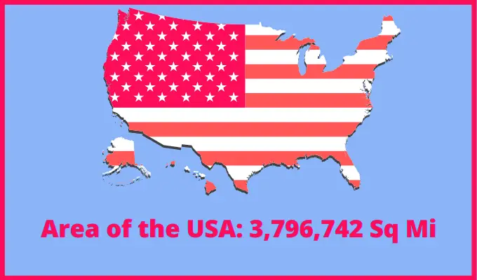 Area of the USA compared to Norway