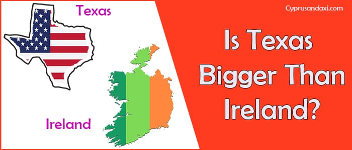how big is ireland compared to texas