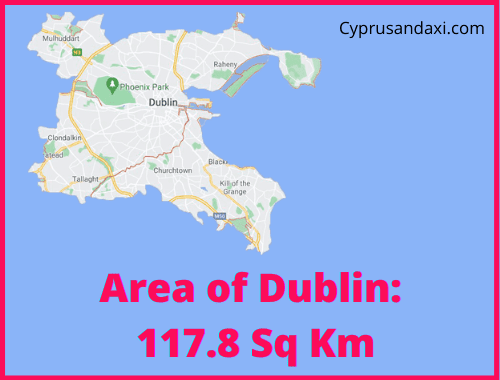 Area of Dublin compared to Corfu