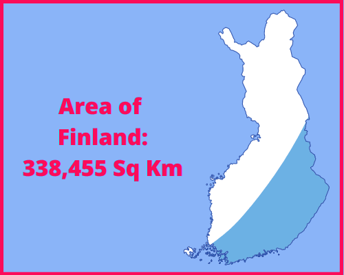 Area of Finland compared to Corfu
