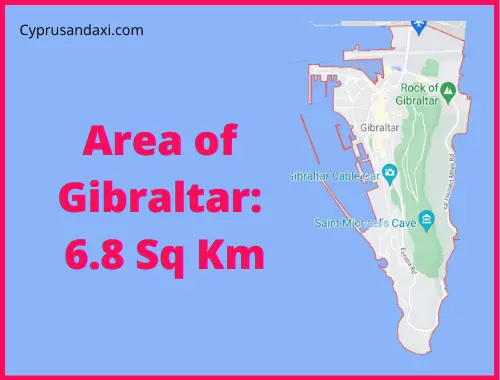 Area of Gibraltar compared to Sardinia