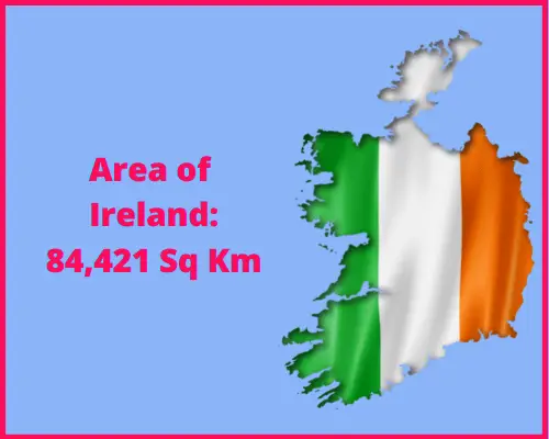 Area of Ireland compared to Crete