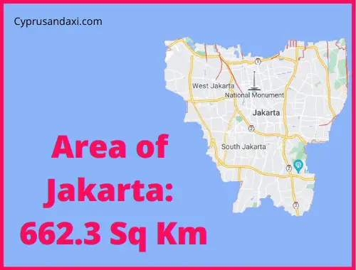 Area of Jakarta compared to Crete