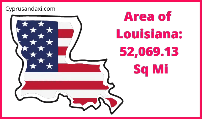 Area of Louisiana compared to Texas