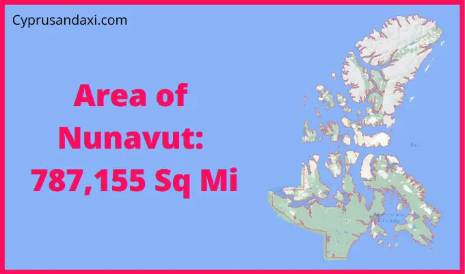 Area of Nunavut compared to Texas