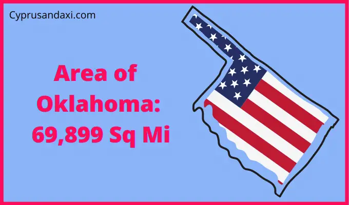Area of Oklahoma compared to Texas