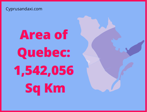 Area of Quebec compared to Crete