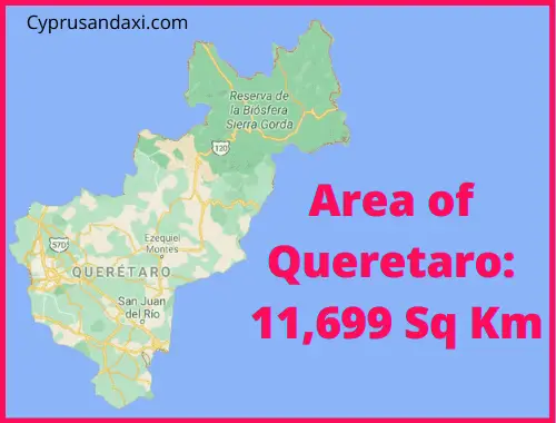 Area of Queretaro compared to Tenerife
