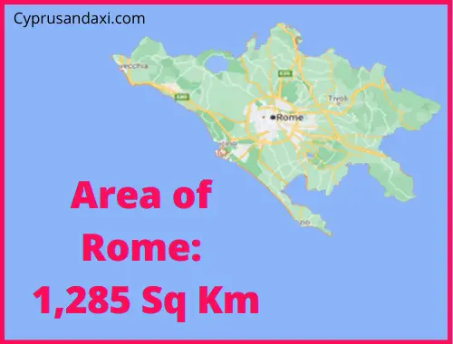 Area of Rome compared to Sicily