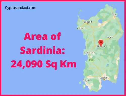 Area of Sardinia compared to Zanzibar